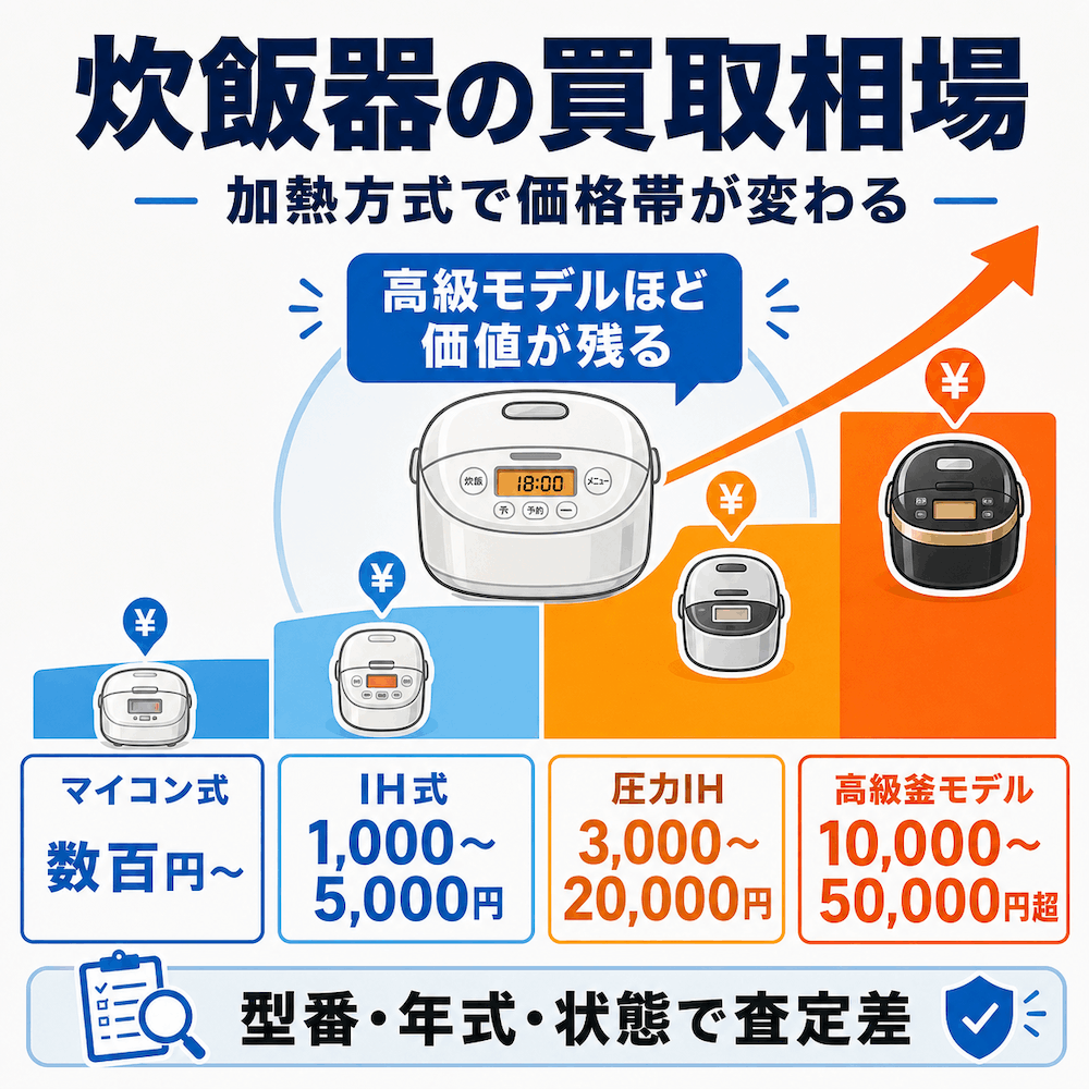 炊飯器の買取相場